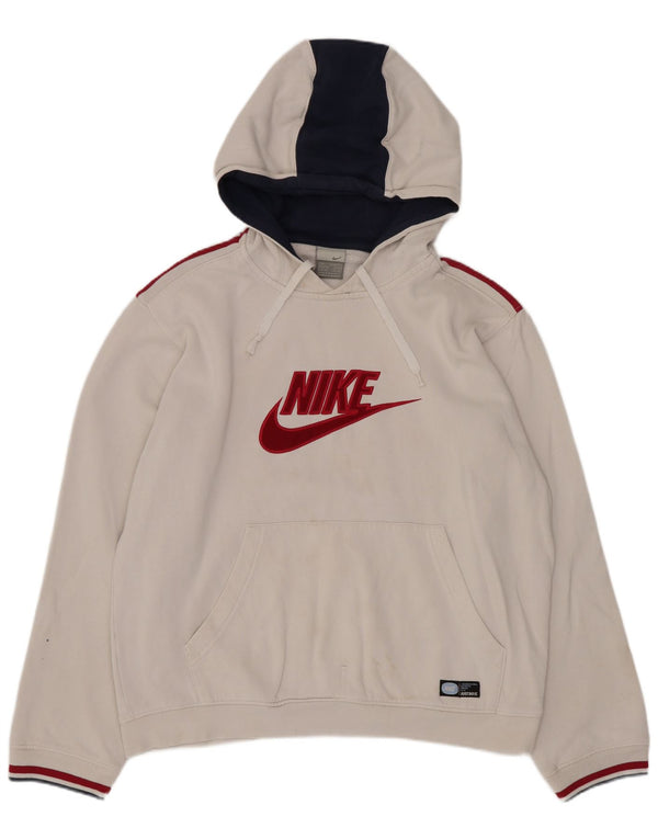 Nike Mens Graphic Hoodie Jumper UK 36/38 Pequeno Branco Colorblock Esportes