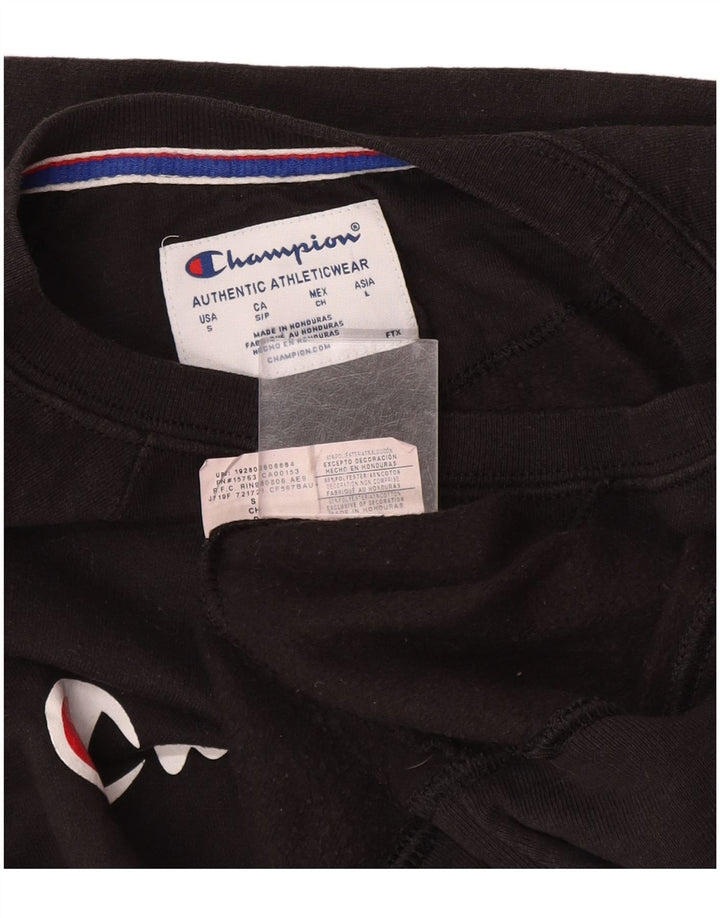 Champion moletom masculino gráfico jumper pequeno poliéster preto