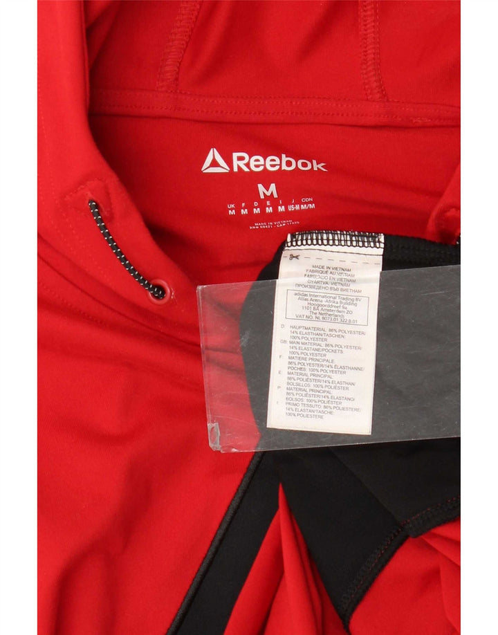 Reebok Mens Graphic Hoodie Jumper Médio Poliéster Vermelho