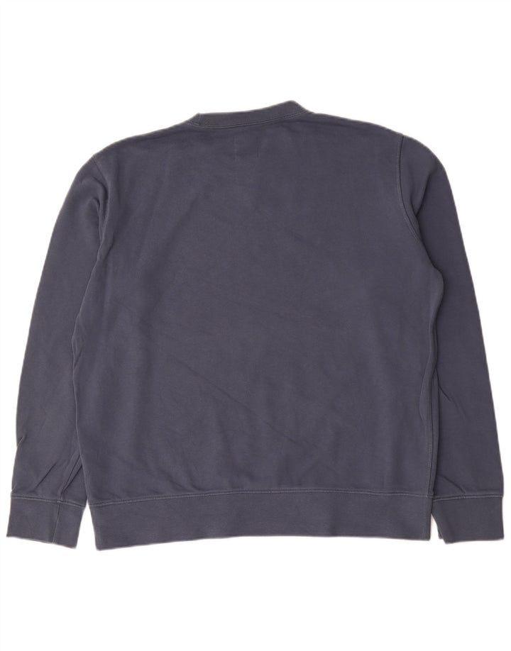 Suéter masculino Marks & Spencer grande algodão azul marinho