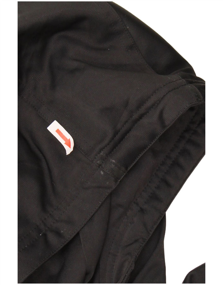 ADIDAS Womens Oversized Hooded Tracksuit Top Jacket UK 14 Grande Preto