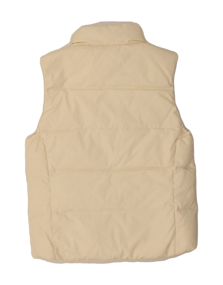 CHAMPION Womens Padded Gilet UK 10 Small Off White Polyester Vintage Champion and Second-Hand Champion from Messina Hembry 