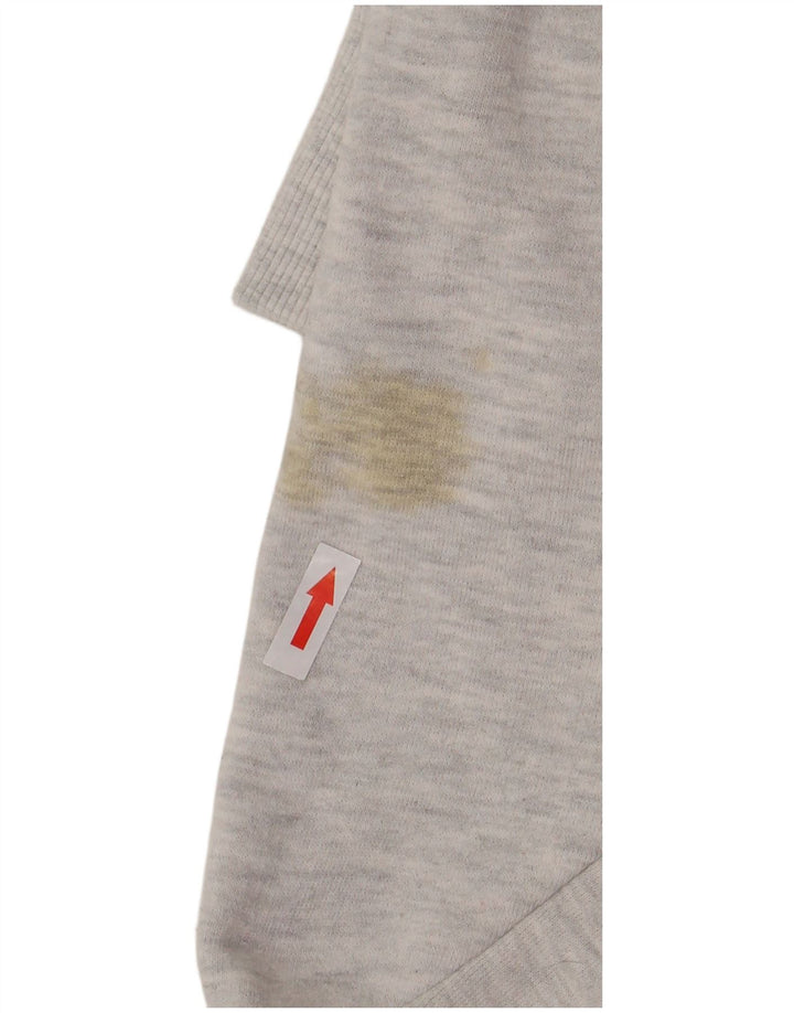 Superdry feminino gráfico moletom com capuz UK 12 poliéster cinza médio