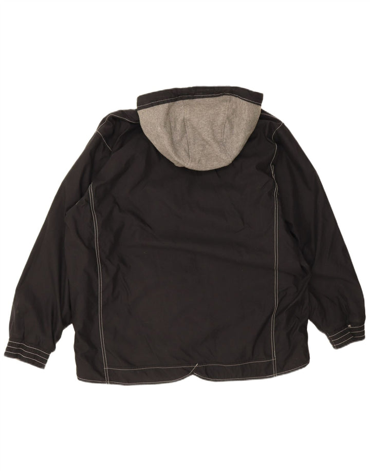 Jaqueta corta-vento feminina Nike com capuz grande tamanho US 12/14 grande preto nylon