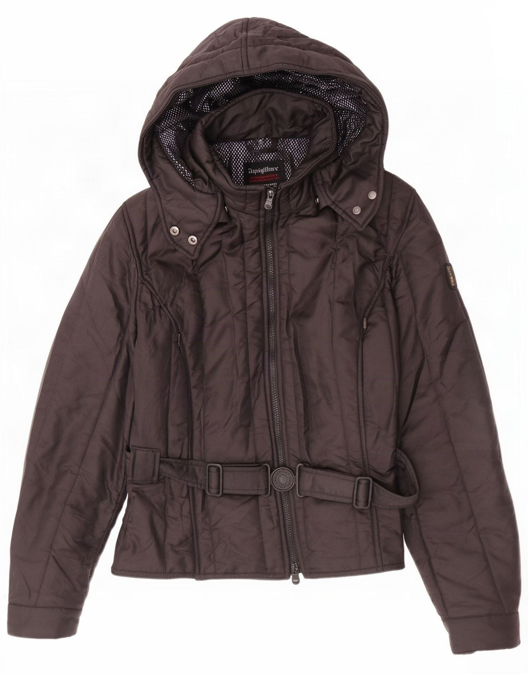 Jaqueta feminina Refrigiwear Sixty spa acolchoada com capuz Reino Unido 14 médio preto