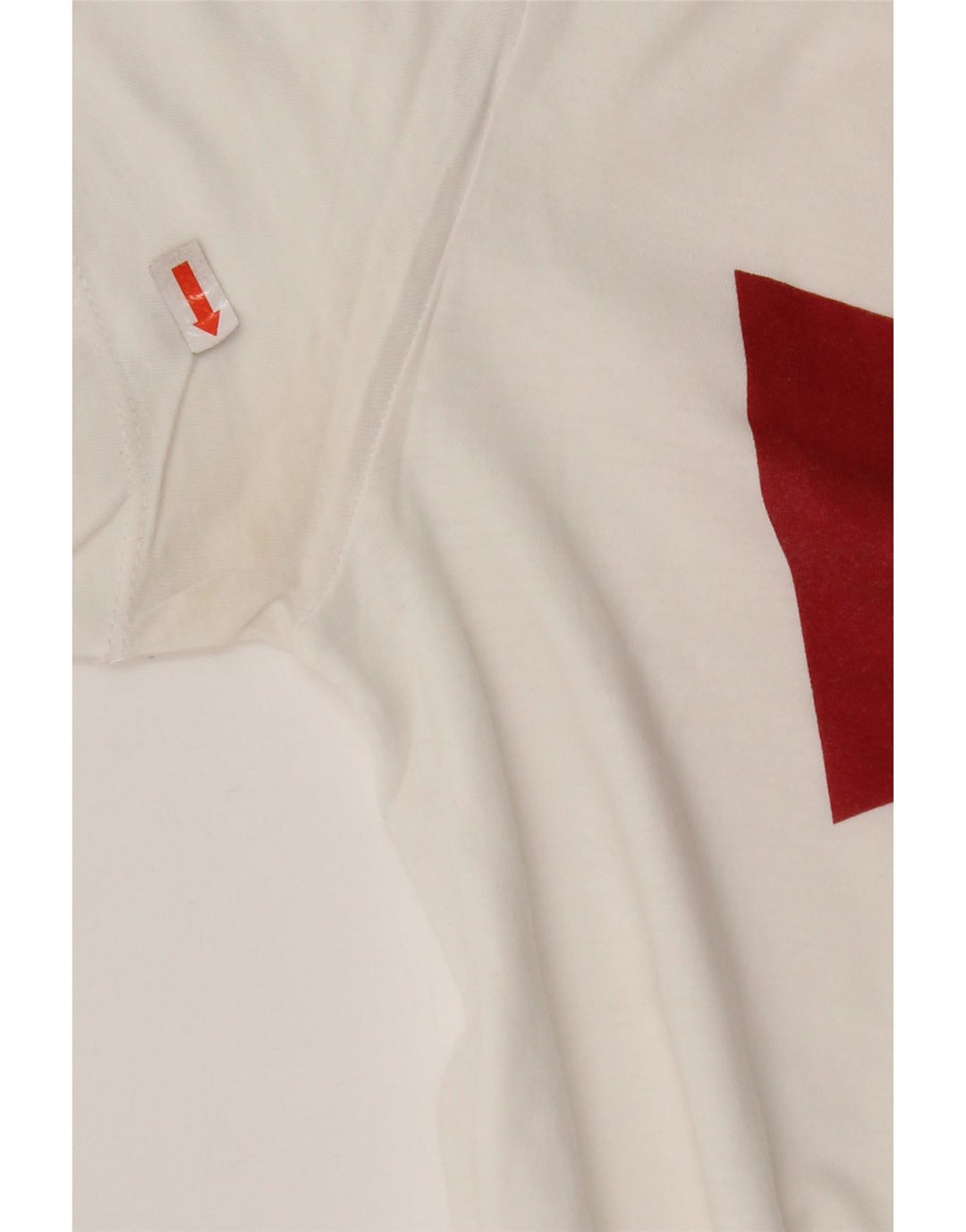 Camiseta feminina gráfica LEVI'S UK 10 pequena branca