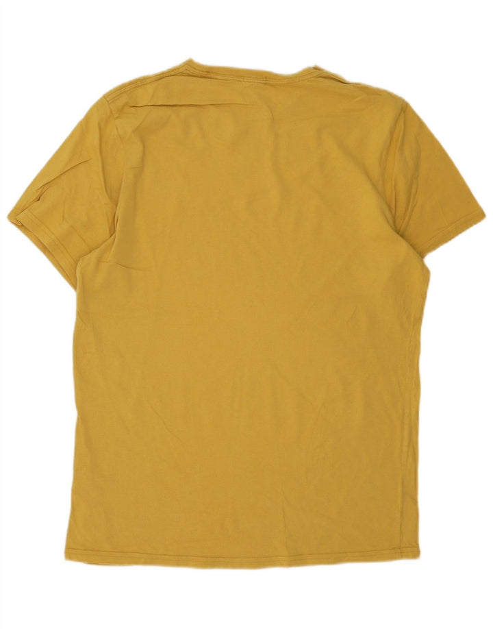 Camiseta masculina Jack Wills Classic Fit Top de algodão amarelo médio