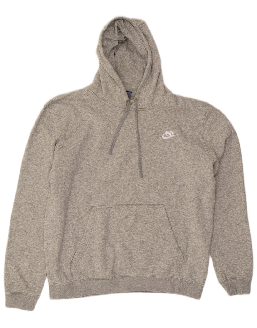 Nike Mens Hoodie Jumper Médio Algodão Cinza