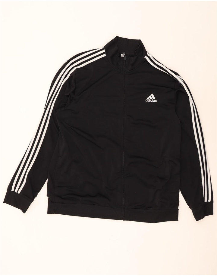 Adidas Mens Tracksuit Top Jacket UK 52/54 XL Preto Poliéster