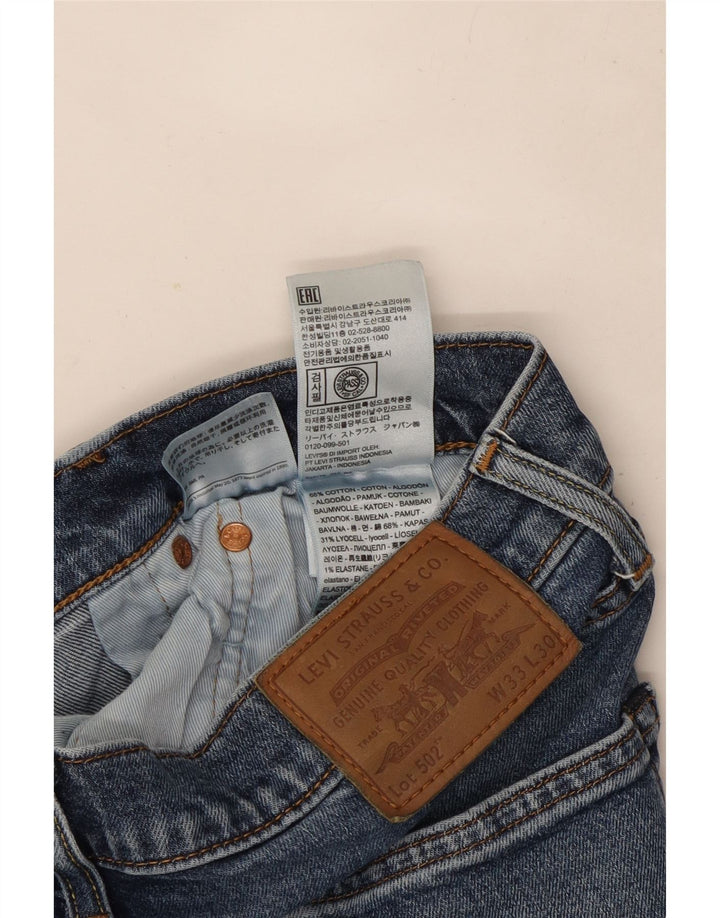 Levi's Masculino 502 Tapered Jeans W33 L30 Azul Algodão