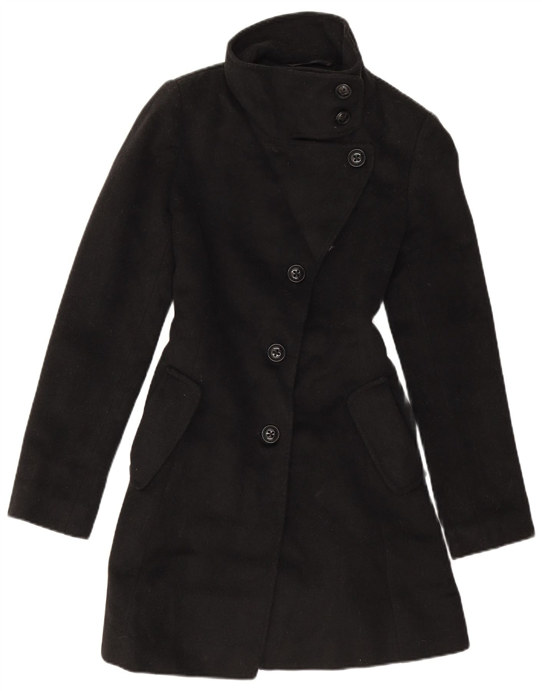 Sobretudo feminino Dkny superdimensionado US 2 XS lã preta