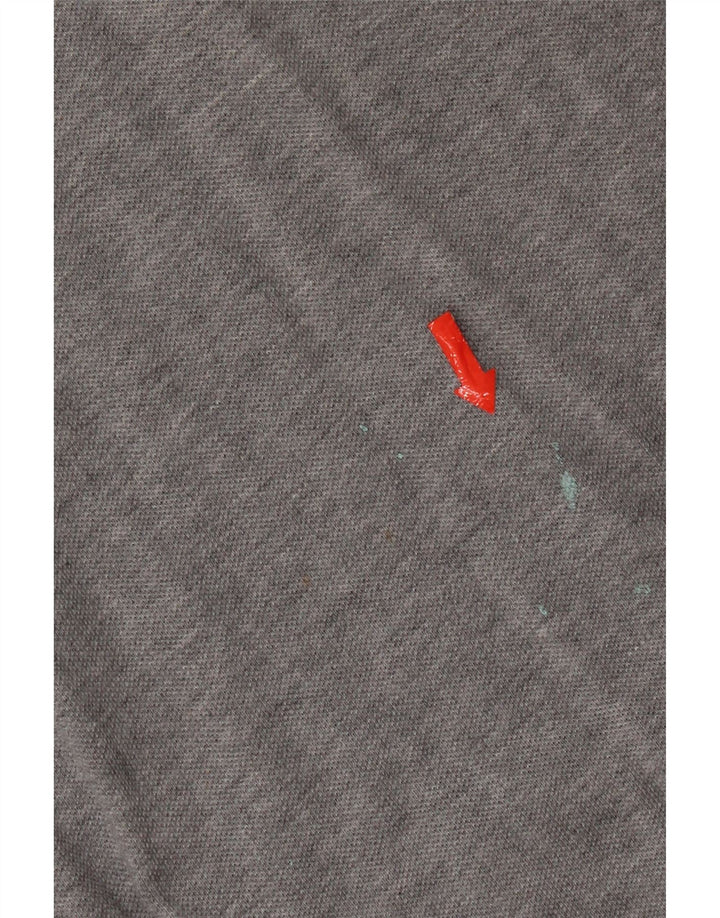 Camisa polo masculina Nike XL cinza manchada de algodão