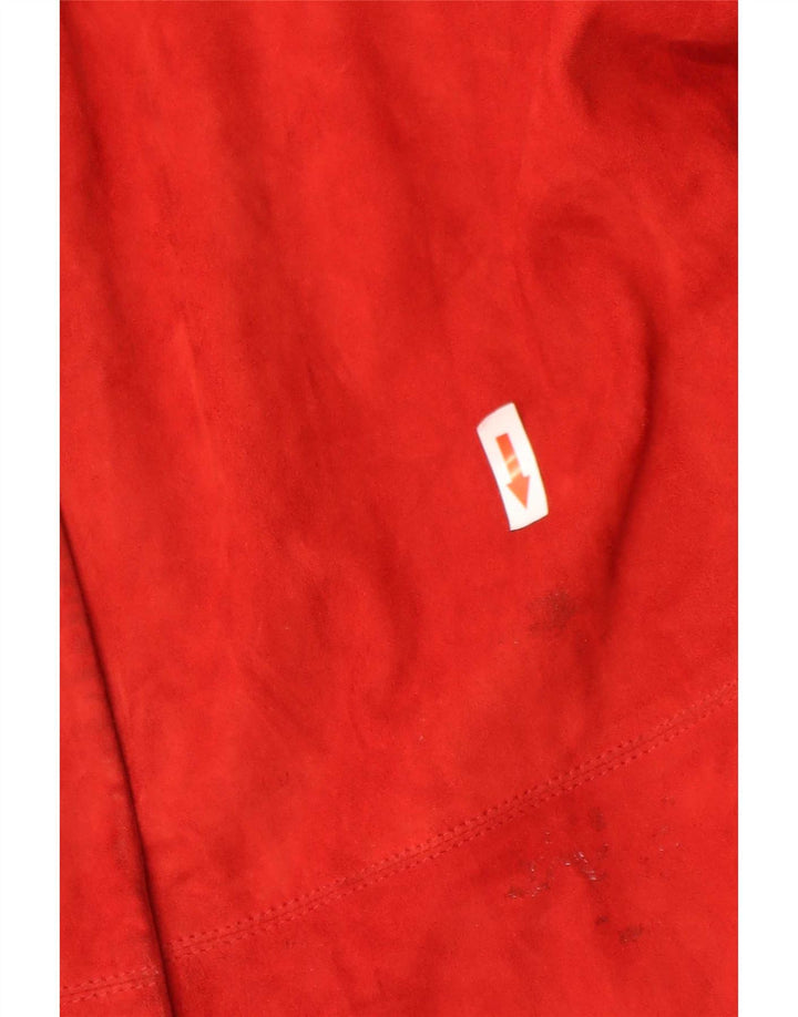Camisa feminina de camurça Conbipel IT 44 couro vermelho médio