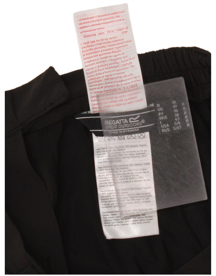 Calça cargo feminina REGATTA Slim UK 10 pequena W27 L31 poliamida preta