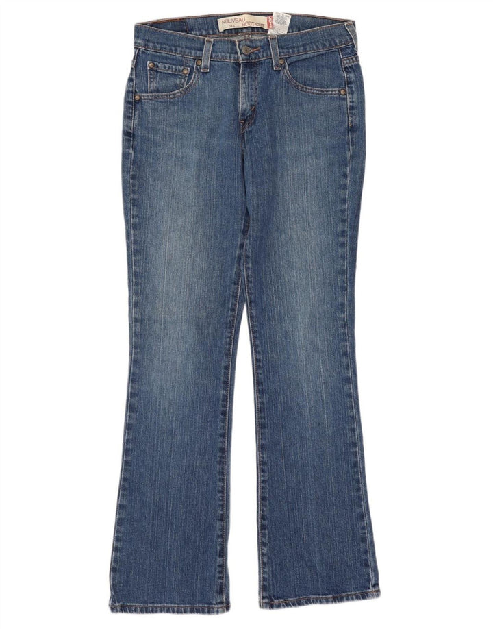 Calça jeans feminina LEVI'S 515 Nouveau Bootcut US 4 pequena W30 L31 algodão azul