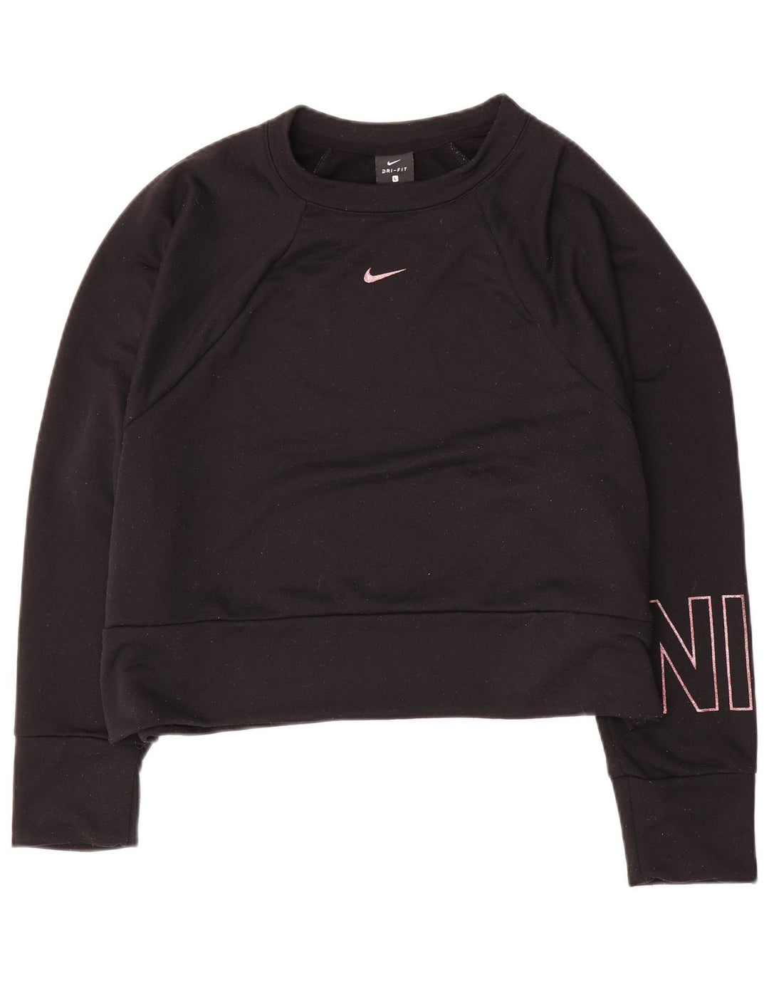 Moletom Nike Dri Fit Graphic Oversized Jumper UK 16 Grande Preto