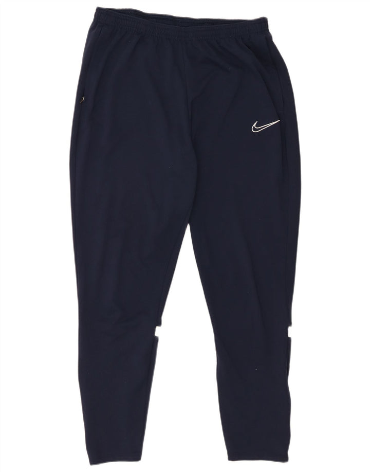Calça de treino masculina Nike Dri Fit grande poliéster azul marinho