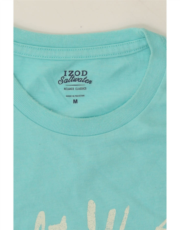 IZOD Mens Salt Water Graphic T-Shirt Top Medium Blue Cotton Vintage Izod and Second-Hand Izod from Messina Hembry 