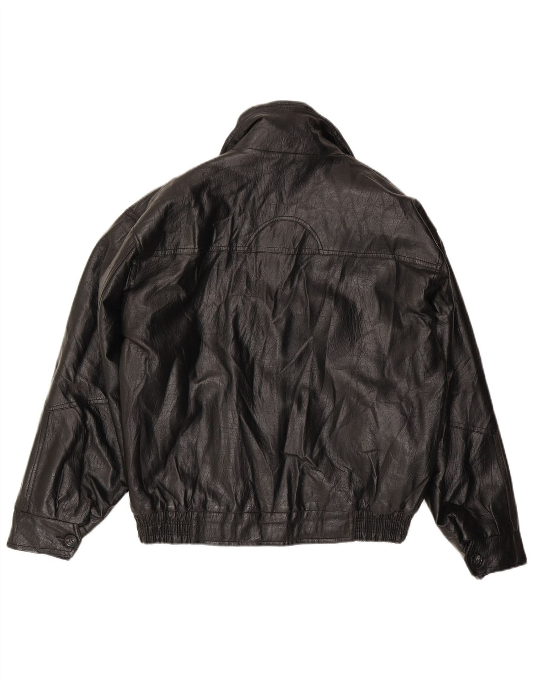 Jaqueta de couro masculina vintage UK 38 média preta