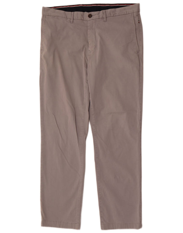 Zara Calça Chino Masculina Reta W34 L29 Algodão Cinza