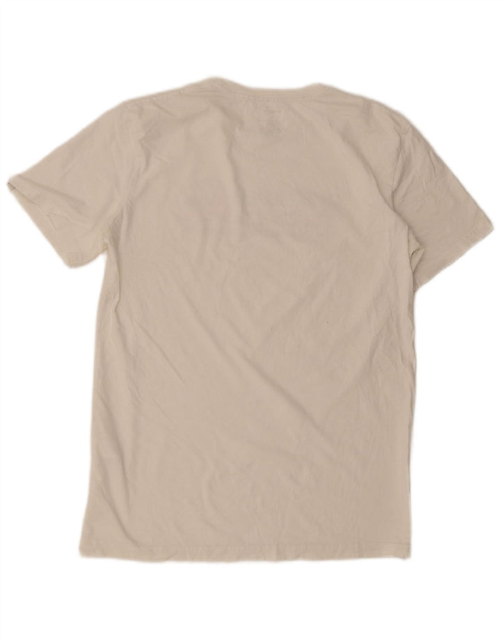 Camiseta masculina Quiksilver Regular Fit com estampa gráfica de algodão branco médio