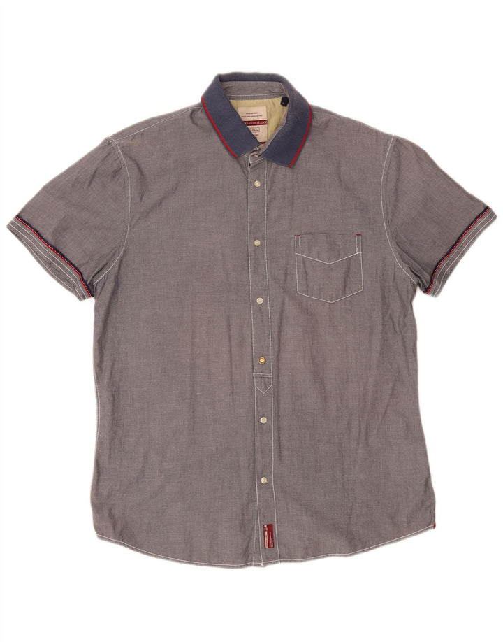 Camisa masculina de manga curta Trussardi XL cinza