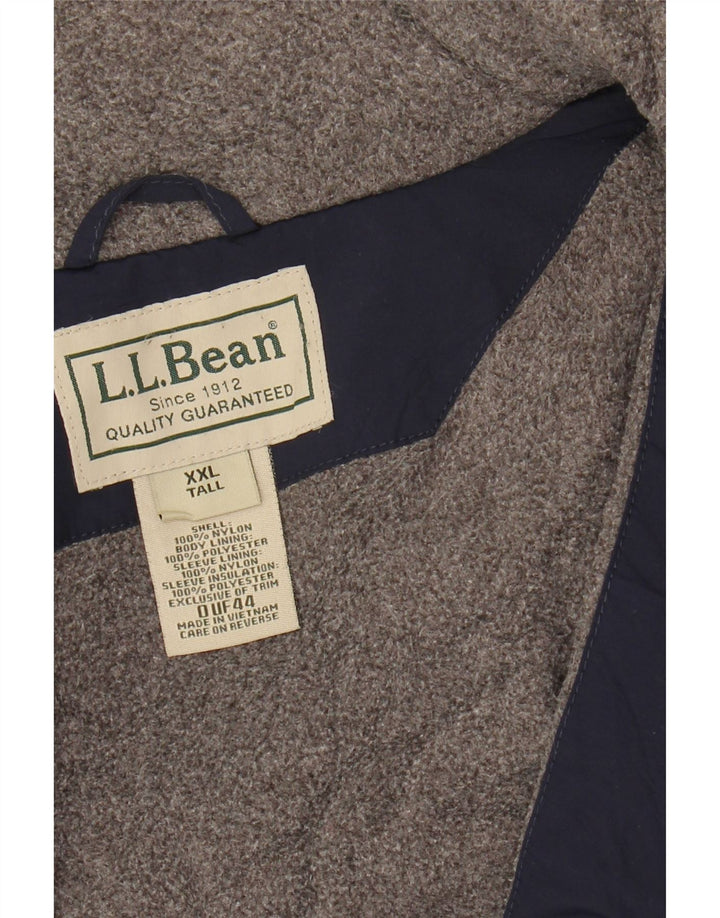 Jaqueta bomber masculina L.L.Bean UK 44 2XL azul marinho nylon