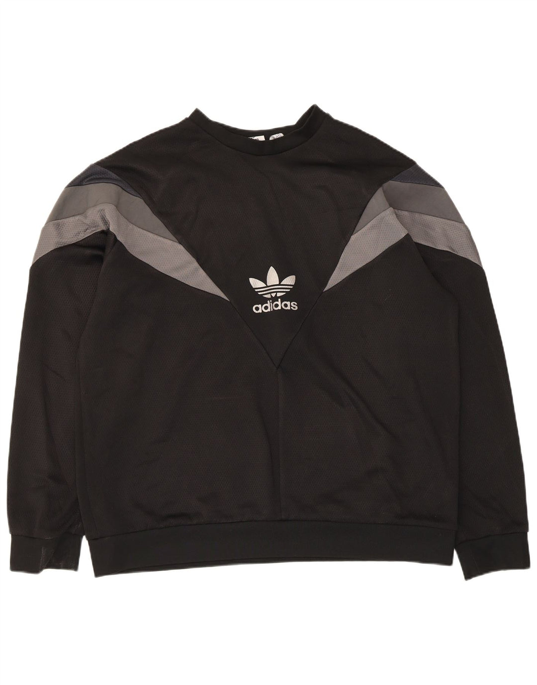 Adidas Mens Moletom Jumper XL Preto Colorblock Poliéster