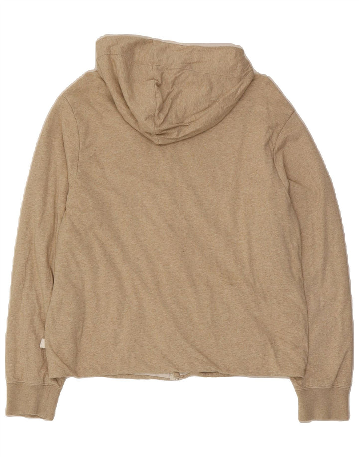 NIKE Womens Zip Hoodie Sweater UK 14 Medium Beige Cotton Vintage Nike and Second-Hand Nike from Messina Hembry 