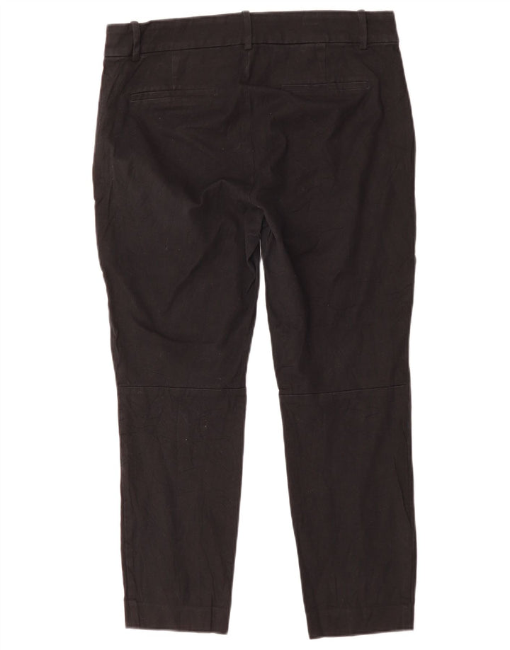 J. Crew Calça feminina Winnie cortada US 10 grande W32 L24 algodão preto