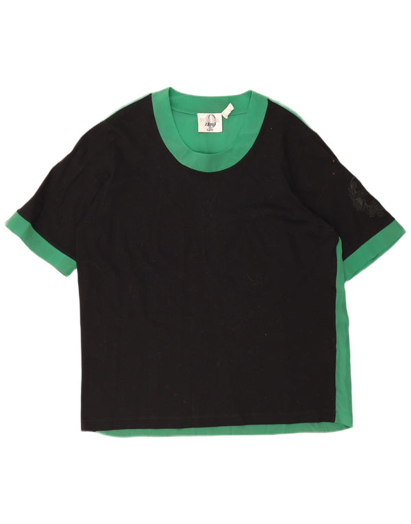 Gianfranco Ferre Camiseta Feminina Forma Zero Top UK 18 XL Verde Colourblock