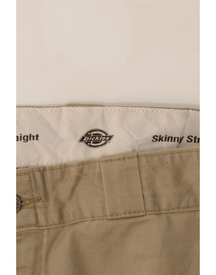 DICKIES Womens Skinny Straight Cargo Trousers W34 L29 Khaki Cotton Vintage Dickies and Second-Hand Dickies from Messina Hembry 