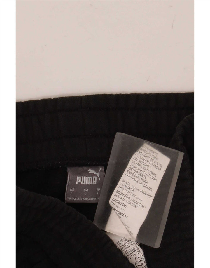 Calça de treino masculina Puma Joggers grande algodão preto