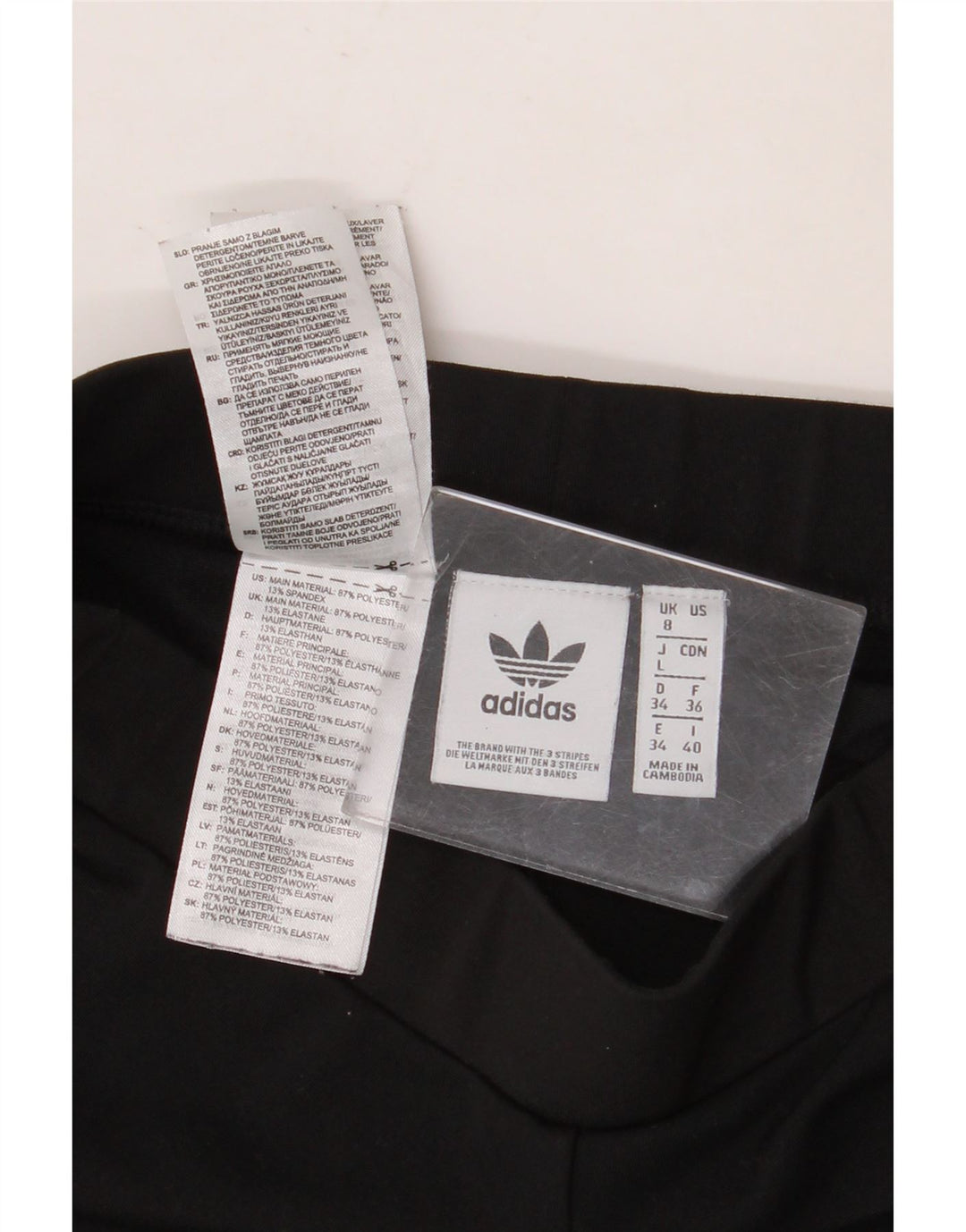 Leggings Adidas Feminino UK 8 Pequeno Poliéster Preto