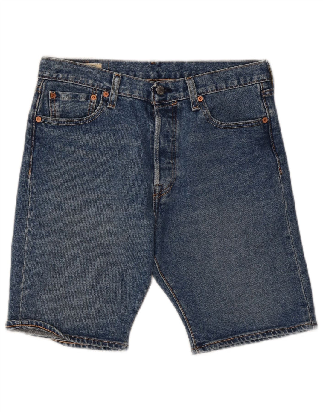 LEVI'S Masculino 501 Shorts Jeans W30 Algodão Azul Médio