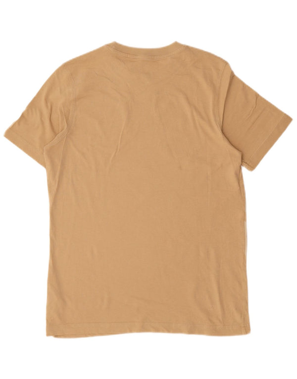 Puma Mens Graphic T-Shirt Top Pequeno Algodão Bege