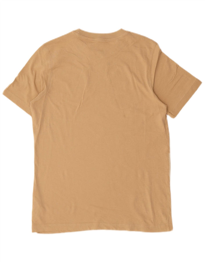 Puma Mens Graphic T-Shirt Top Pequeno Algodão Bege