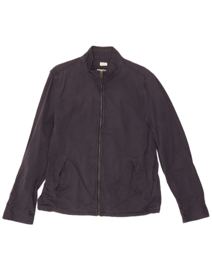 Jaqueta bomber masculina J. Crew UK 38 algodão azul marinho médio