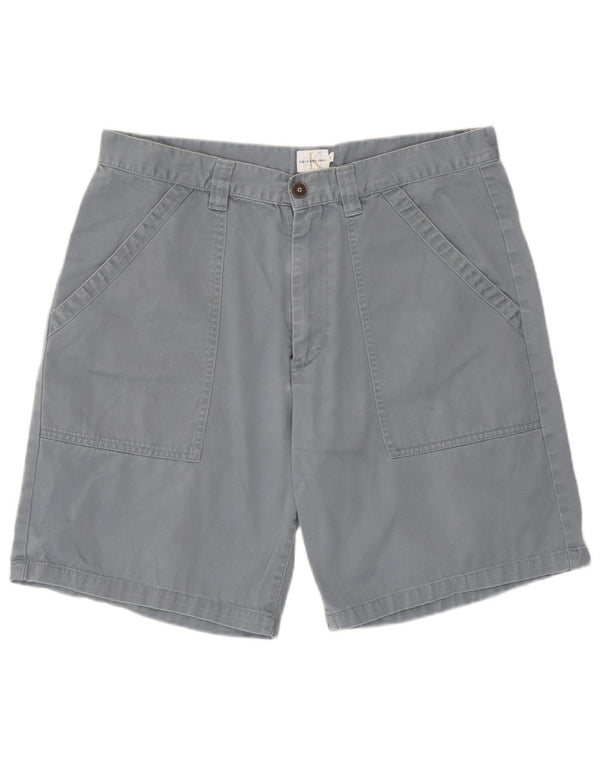 Calvin Klein Mens Chino Shorts W34 Grande Algodão Cinza