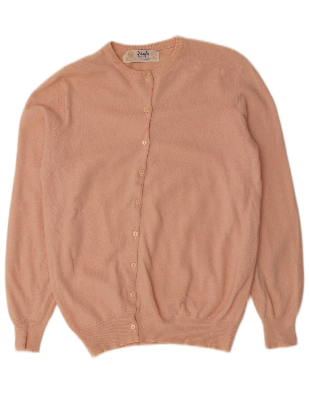 Suéter cardigã feminino Pringle EU 38 caxemira rosa médio