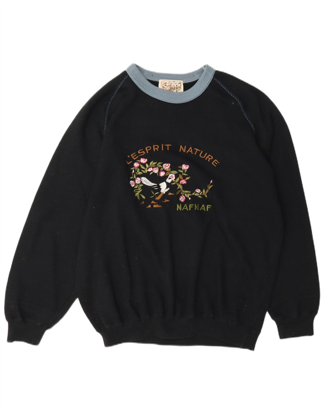 Moletom feminino Naf com estampa gráfica, tamanho único, preto, poliéster