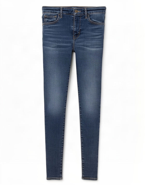 Calça jeans feminina Levi's 720 High Rise Super Skinny W27 L30 azul algodão