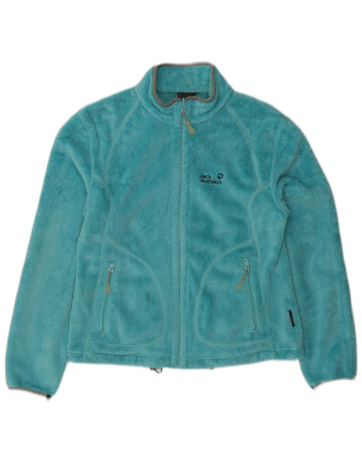 Jaqueta de lã feminina Jack Wolfskin Reino Unido 14 poliéster azul médio