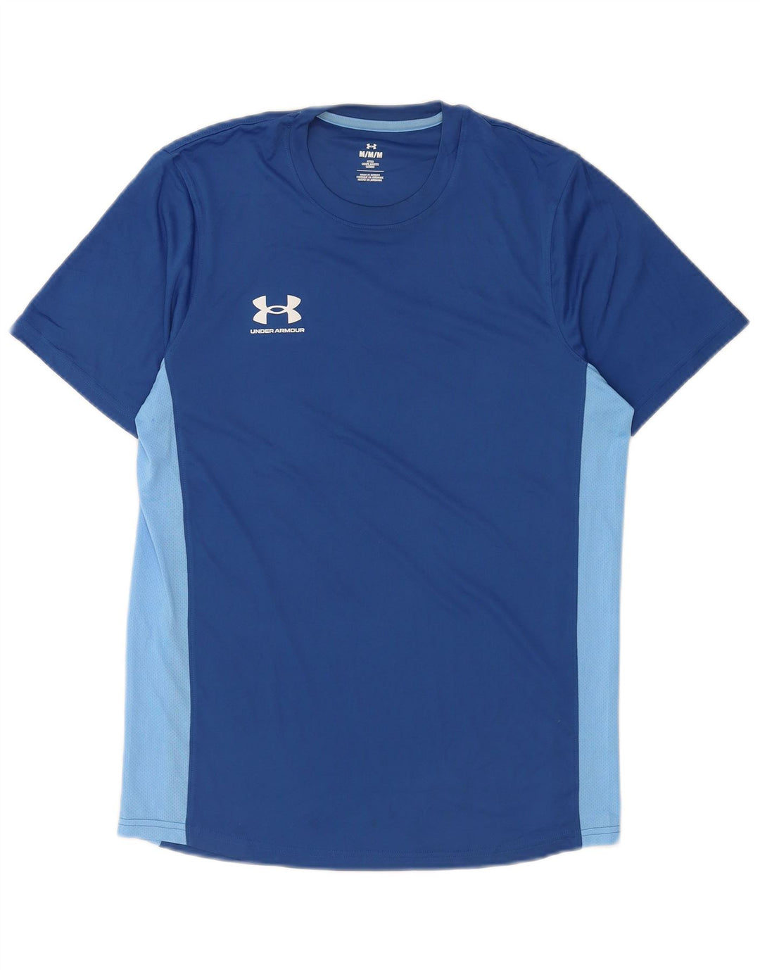 Camiseta masculina Under Armour Top médio azul colorblock