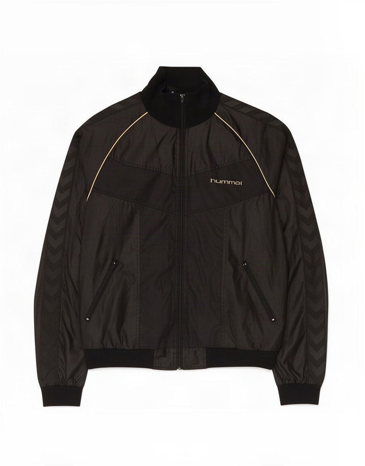 Hummel Mens Graphic Tracksuit Top Jaqueta Grande Poliéster Preto