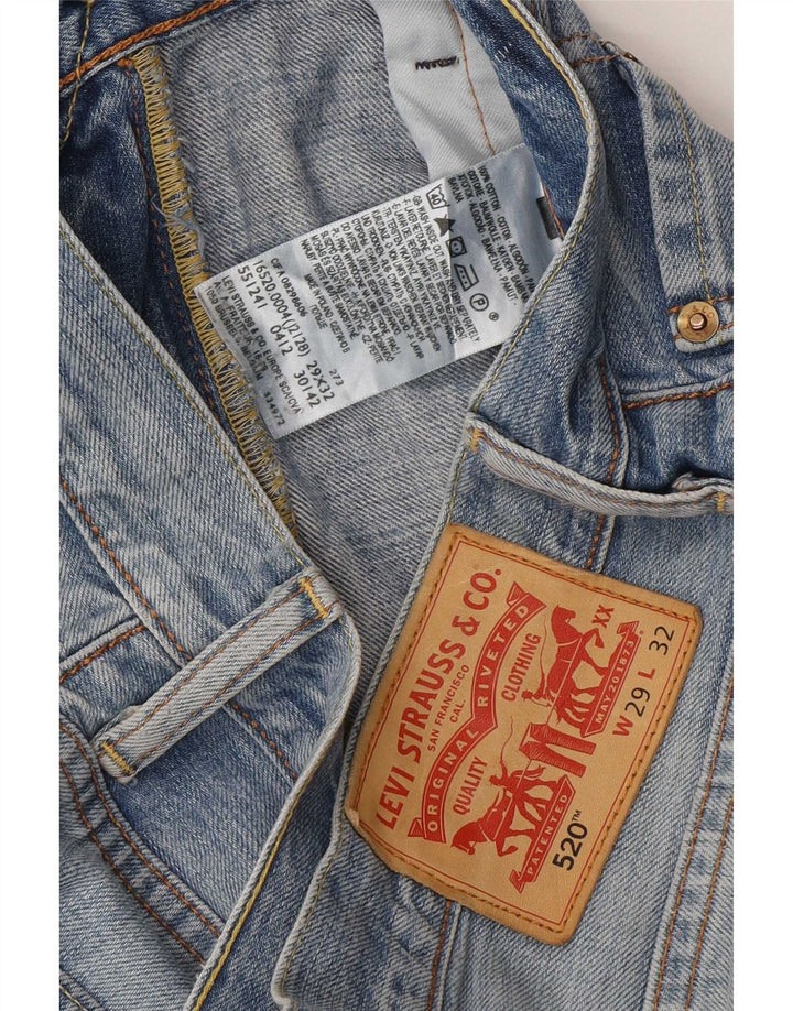 Calça jeans masculina Levi's 520 Tapered W29 L32 azul algodão