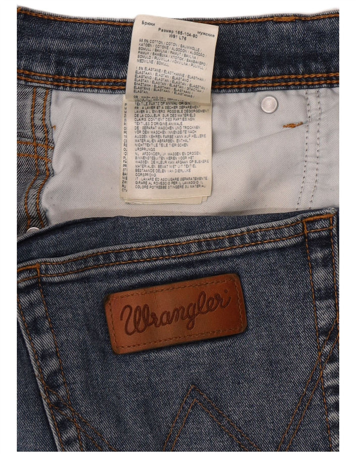 Wrangler Masculino Texas Straight Jeans W36 L30 Azul Algodão
