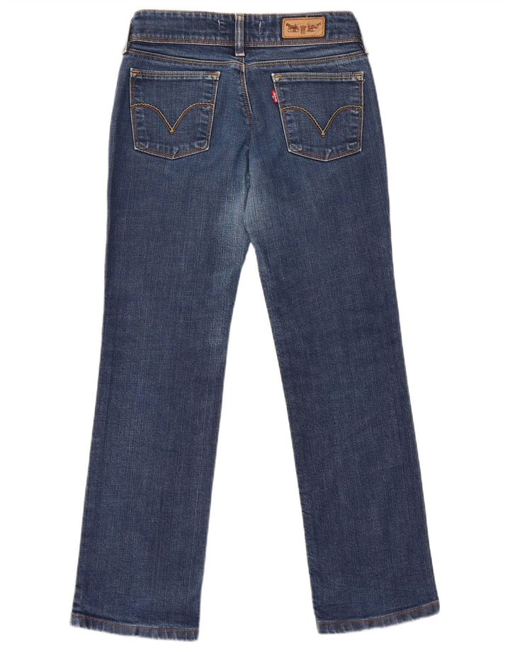 Calça jeans feminina Levi's 570 Straight W28 L28 azul algodão