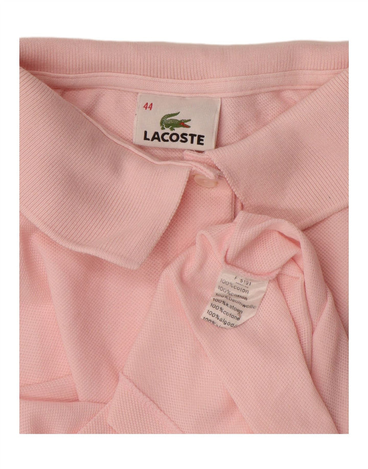 Camisa polo feminina Lacoste tamanho 44 grande algodão rosa
