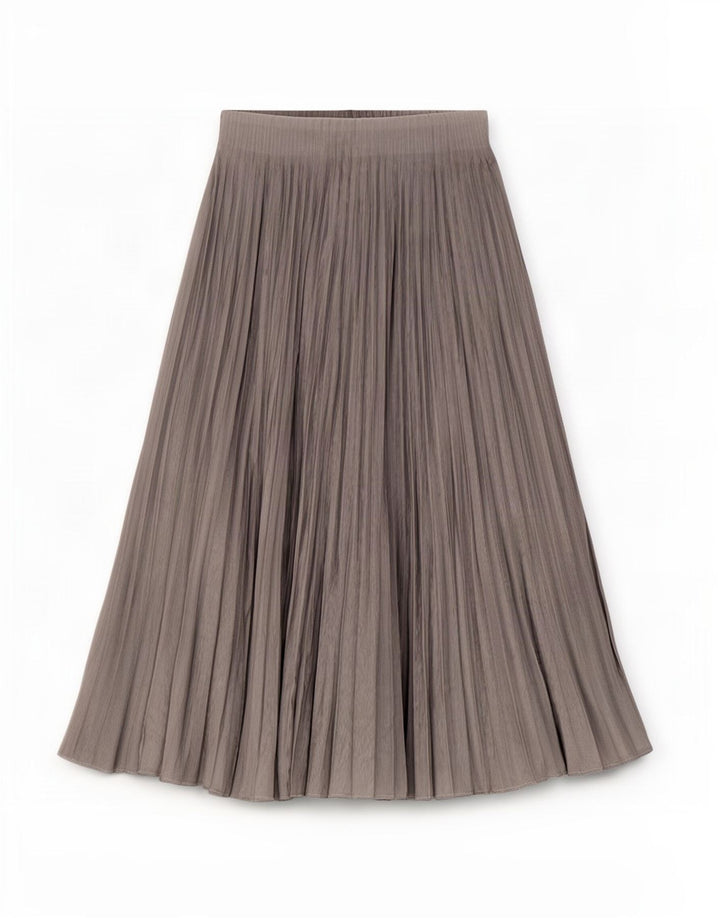 Saia plissada feminina Zara XS W24 poliéster cinza